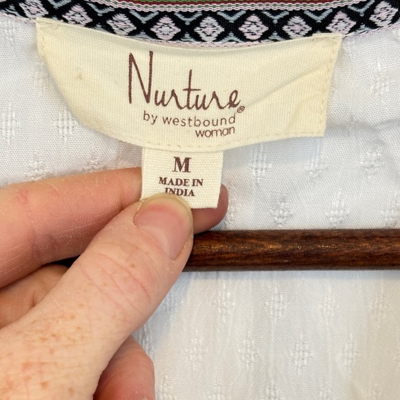 Nurture by Lamaze Cream Blouse with Purple Detailing - Picture 4 of 5